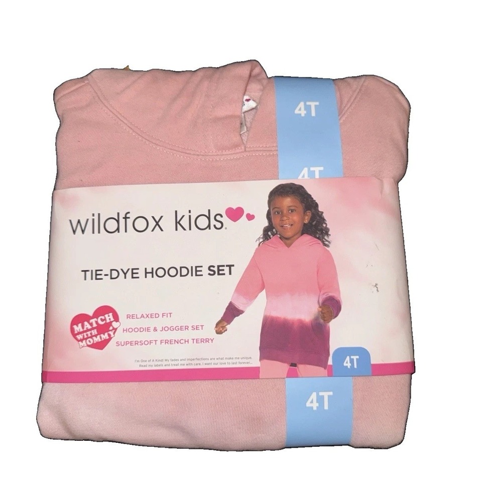 Wildfox Kids Tie-Dye Hoodie Set - Pink  & Purple Size 4T
